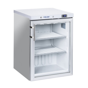 CoolHead Armadio Congelatore Sottobanco CNXG2 - Porta a Vetro e Rivestimento in Acciaio -