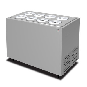 Ucinque Banco a Pozzetto Gelati Granite VIAVENETO COMBI8C - Capacità Carapine 8 + 6