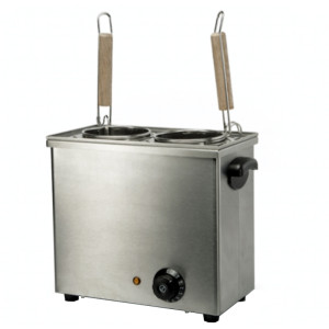Beckers Cuocipasta Elettrico da Banco CP2 - N° 2 Cestelli Rotondi con Manici in Legno