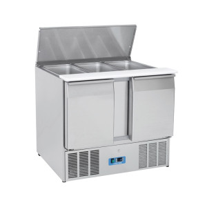CoolHead Saladette Refrigerata Statica GN1/1 CR92A - N° 2 Porte e Top Inox Apribile - Cap
