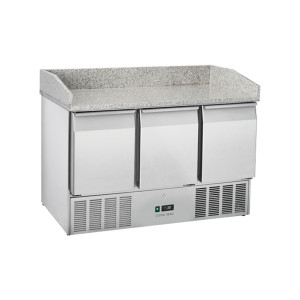 CoolHead Saladette Refrigerata GN1/1 con Piano in Granito per Pizza e N° 3 Porte - Volume