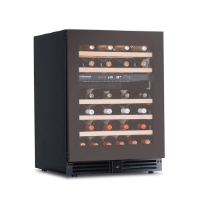 Klimaitalia Cantinetta Vini Ventilata CW46G2TB - Doppia Zona di Temperatura - Capacità lt 13