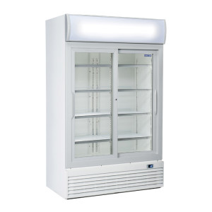 CoolHead Vetrina Refrigerata Bibite DC1000S - Opalina Pubblicitaria e Doppia Anta Scorrev