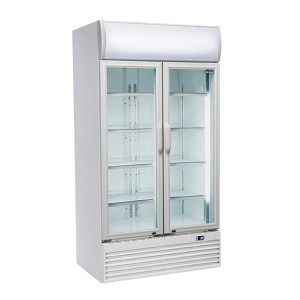 CoolHead Vetrina Refrigerata Bibite DC800H - Opalina Pubblicitaria e Doppia Anta a Batten
