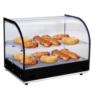 Beckers Vetrina a Caldo con Vetro Ricurvo DHN500 N° 2 Ripiani - Temperatura 30°/85°C