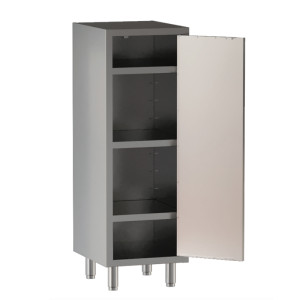 Ristopro Armadio Neutro in Acciaio Inox con Porta a Battente - Altezza Cm 150 - Profondit