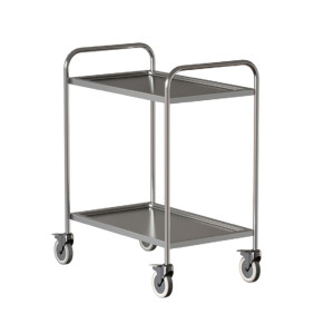 Ristopro Carrello di Servizio in Acciaio Inox - N° 2 Ripiani