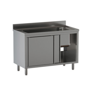 Ristopro Lavatoio Inox Armadiato - N° 1 Vasca per Pentole Senza Sgocciolatoio - Profondit