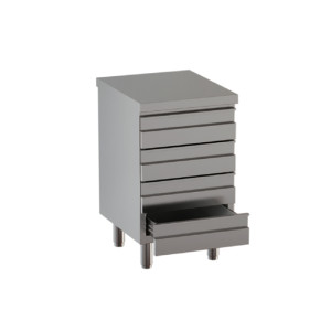 Ristopro Cassettiera Neutra in Acciaio Inox - N° 4 Cassetti