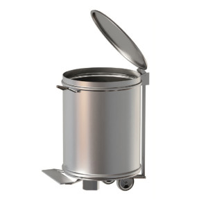Ristopro Pattumiera Porta Rifiuti in Acciaio Inox - Comando a Pedale - Capacità Lt 50/90