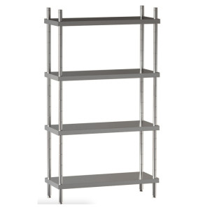 Ristopro Scaffalatura con Ripiani Lisci in Acciaio Inox - Altezza Cm 180 - Profondità Cm
