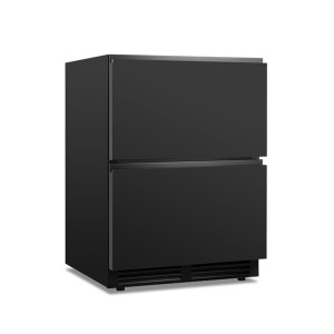 Klimaitalia Frigo Vini Ventilato DW82-BLK - N° 2 Cassetti inAcciaio Laminato Nero - Capacità