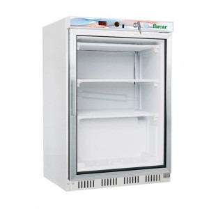 FORCAR Congelatore Sottobanco EF200G - Lamiera Verniciata e Porta a Vetro - Temp -18° -