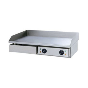 Attrezzature Professionali Fry Top Elettrico in Acciaio Inox - Piastra di Cottura Doppia Liscia