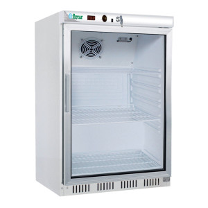 FORCAR Frigorifero Sottobanco ER200G - Lamiera Verniciata e Porta a Vetro - Temp +2° +8