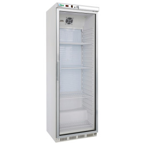 FORCAR Armadio Frigorifero ER400G - Lamiera Verniciata e Porta a Vetro - Temp +2° +8° -