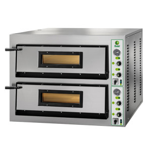 FIMAR Forno Pizza Elettrico Camera Doppia - 4 + 4 Pizze Cm Ø 33 - Dimensione Camera Cm