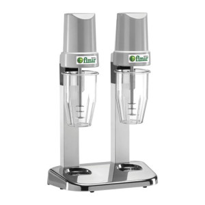 FIMAR Frullino per Frappè Bicchiere Doppio - Inox o Lexan - Capacità Lt 0,5 + 0,5