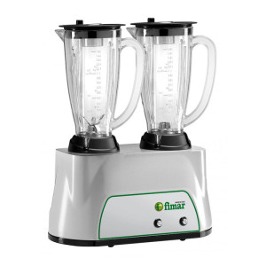 FIMAR Frullatore Doppio con Bicchieri in Policarbonato - 1,5 + 1,5 Lt