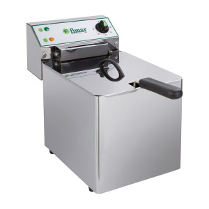 FIMAR Friggitrice da Banco FR8N Vasca Singola - Acciaio Inox AISI 304 - Con o Senza R