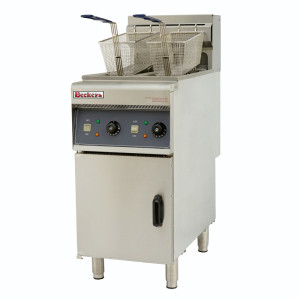 Beckers Friggitrice Elettrica Armadiata a Doppia Vasca - Capacità Vasca 10 + 10 Lt