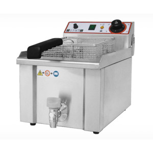 Beckers Friggitrice Elettrica FBR13 Vasca Singola con Rubinetto - Capacità Lt 13