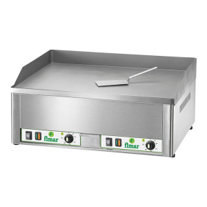 FIMAR Fry Top Elettrico da Banco - Piastra Doppia con Piano Liscio