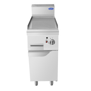Attrezzature Professionali Fry Top Armadiato con Piano Singolo Liscio o Rigato - Alimentazione a Gas - Prof