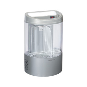 CoolHead Frigorifero a Pozzetto per Bibite e Lattine FT110 colore Grigio - Top in Vetro e