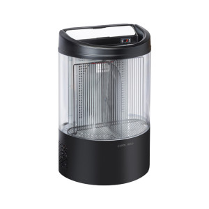 CoolHead Frigorifero a Pozzetto per Bibite e Lattine FT110B colore Nero - Top in Vetro e