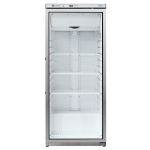 FORCAR Armadio Freezer EFV600GSS Ecovent - Acciaio Inox e Porta a Vetro - Capacità Lt 5