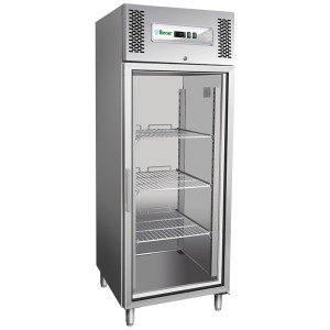 FORCAR Armadio Frigorifero GN650TNG con Porta in Vetro - Capacità Lt 650 - Temp +2° +8°