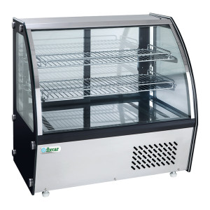 FORCAR Vetrina Bar da Banco VPR100 con Vetri Curvi - Refrigerazione Ventilata - Capacit