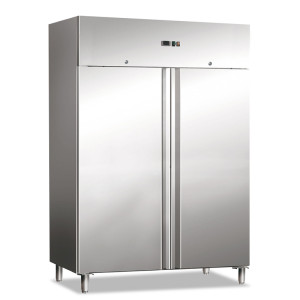 Attrezzature Professionali Congelatore Ventilato in Acciaio Inox con Doppia Porta Cieca - Temp -22° -15°C -