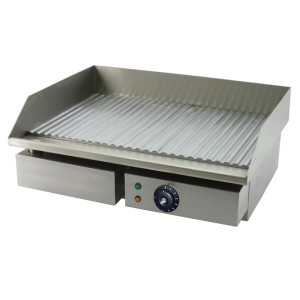 Attrezzature Professionali Griglia Elettrica Fry Top Piano Rigato GHN55R - Piano Cm 55 x 35
