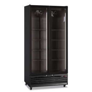 Klimaitalia Frigo Bibite Ventilato I-COOL 80-BLACK - Doppia Anta Sfioro - Capacità Lt 505