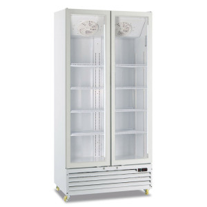 Klimaitalia Frigo Bibite Ventilato I-COOL80-WHITE - Doppia Anta Sfioro - Capacità Lt 505