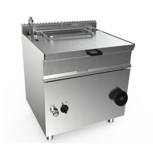Attrezzature Professionali Brasiera Industriale Armadiata Elettrica con Vasca Inox AISI 304 - Profondità Cm