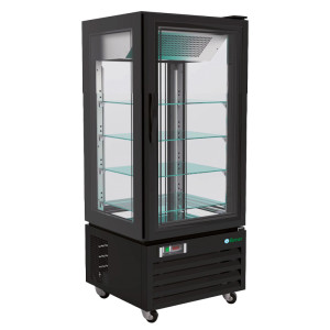 FORCAR Vetrina Espositiva Freezer Black - Gelateria e Pasticceria LDC65B - Capacità lt