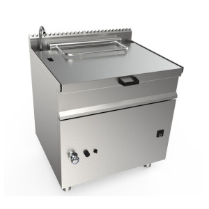 Attrezzature Professionali Brasiera Industriale Armadiata a Gas con Vasca Inox AISI 304 - Profondità Cm 90
