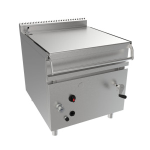 Attrezzature Professionali Brasiera Industriale Armadiata a Gas con Vasca Inox AISI 304 - Profondità Cm 90