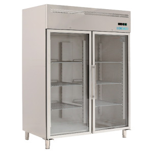Forcold Armadio Frigorifero con Doppia Porta a Vetro M-GN1410TNG-FC - Monoblocco - Capac
