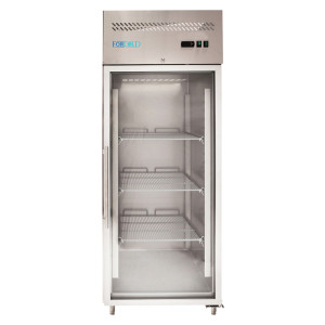 Forcold Armadio Frigorifero con Porta a Vetro GN2/1 Monoblocco - Capacità lt 650 - Temp