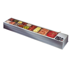 Attrezzature Professionali Frigorifero da Banco MAXI per Antipasti Frutta e Ingredienti - Temperatura +2° +