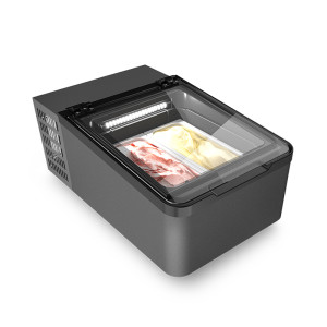Framec Espositore da Banco per Gelato Mantecato MINICREAM2V-G-LED con Illuminazione Int