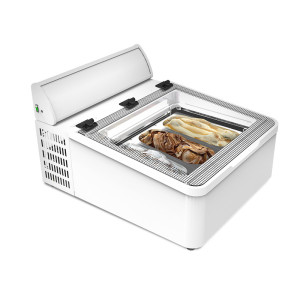 Framec Espositore da Banco per Gelato Mantecato e su Stecco - Capacità N° 3 Vasche
