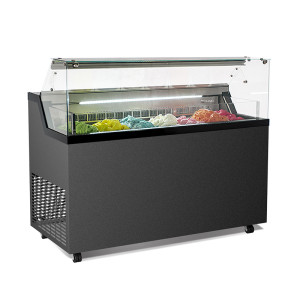 Attrezzature Professionali Vetrina Espositiva AMIRABELLA-C7 con Vetro Basso Emissivo per Gelato Mantecato,