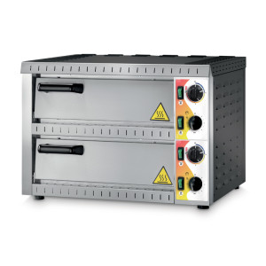 Attrezzature Professionali Forno Pizza Meccanico FMMN11 Camera Doppia con Porta Inox - Gluten Free - Capaci