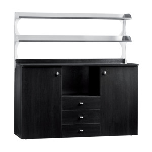 FORCAR Mobile di Servizio Alto ML3214SS - N° 3 Cassetti + N° 2 Sportelli + Reggimensole