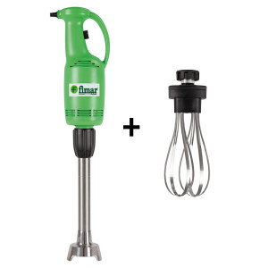 FIMAR Mixer ad Immersione MX40 - Blocco Motore Watt 400 + Mescolatore Cm 40 + Frusta C